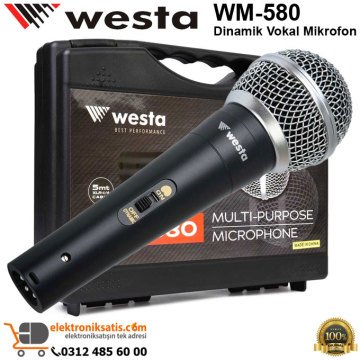 Westa WM-580 Dinamik Vokal Mikrofon