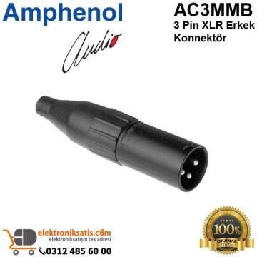 Amphenol AC3MMB 3 Pin XLR Erkek Konnektör
