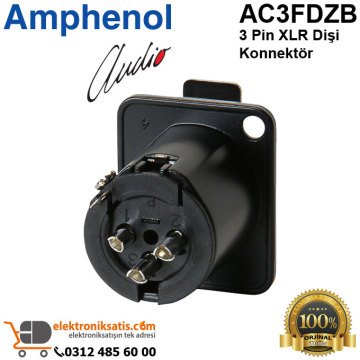 Amphenol AC3FDZB 3 Pin XLR Dişi Şase Konnektör