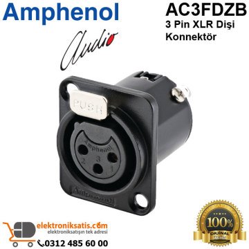 Amphenol AC3FDZB 3 Pin XLR Dişi Şase Konnektör