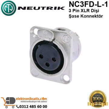 Neutrik NC3FD-L-1 3 Pin XLR Dişi Şase Konnektör