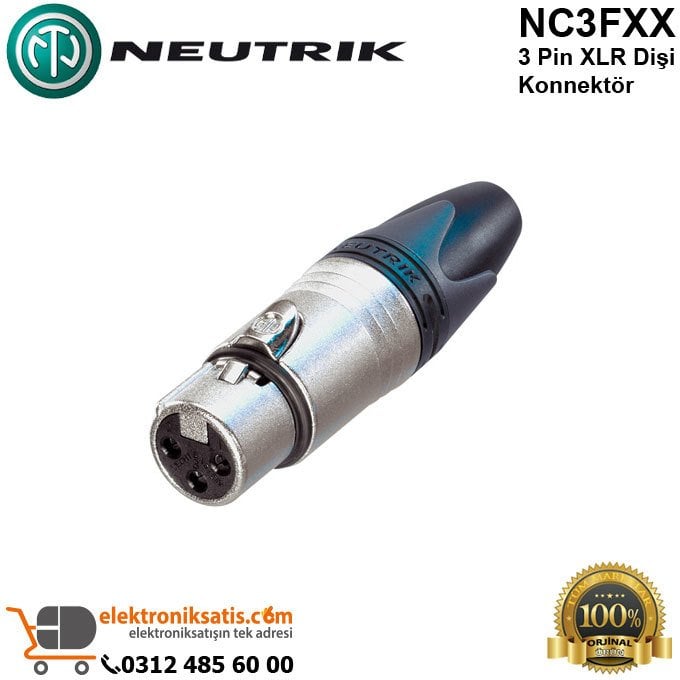 Neutrik NC3FXX 3 Pin XLR Dişi Konnektör