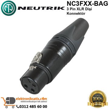 Neutrik NC3FXX-BAG 3 Pin XLR Dişi Konnektör