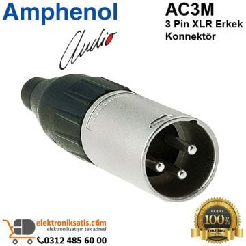 Amphenol AC3M 3 Pin XLR Erkek Konnektör