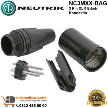 Neutrik NC3MXX-BAG 3 Pin XLR Erkek Konnektör