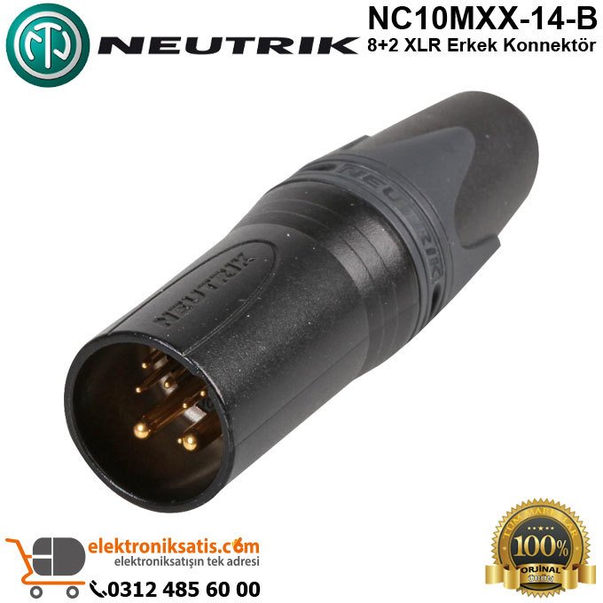 Neutrik NC10MXX-14-B 8+2 XLR Erkek Konnektör