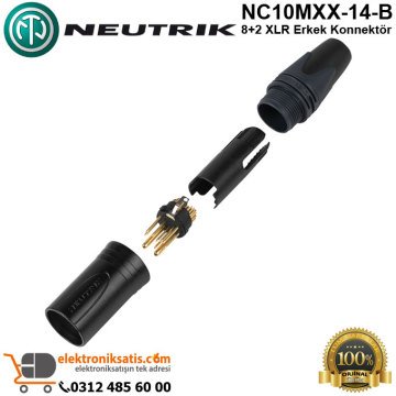 Neutrik NC10MXX-14-B 8+2 XLR Erkek Konnektör