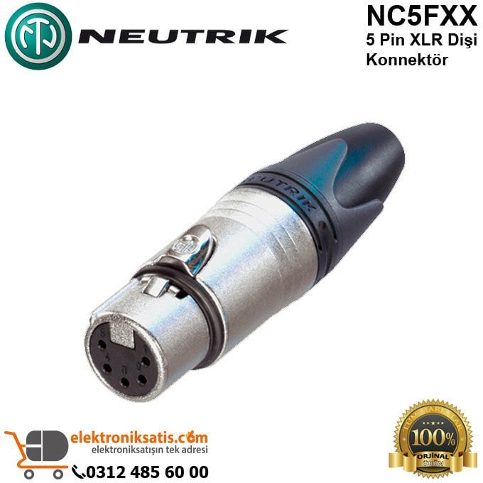 Neutrik NC5FXX 5 Pin XLR Dişi Konnektör