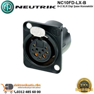 Neutrik NC10FD-LX-B 8+2 XLR Dişi Şase Konnektör