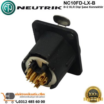 Neutrik NC10FD-LX-B 8+2 XLR Dişi Şase Konnektör
