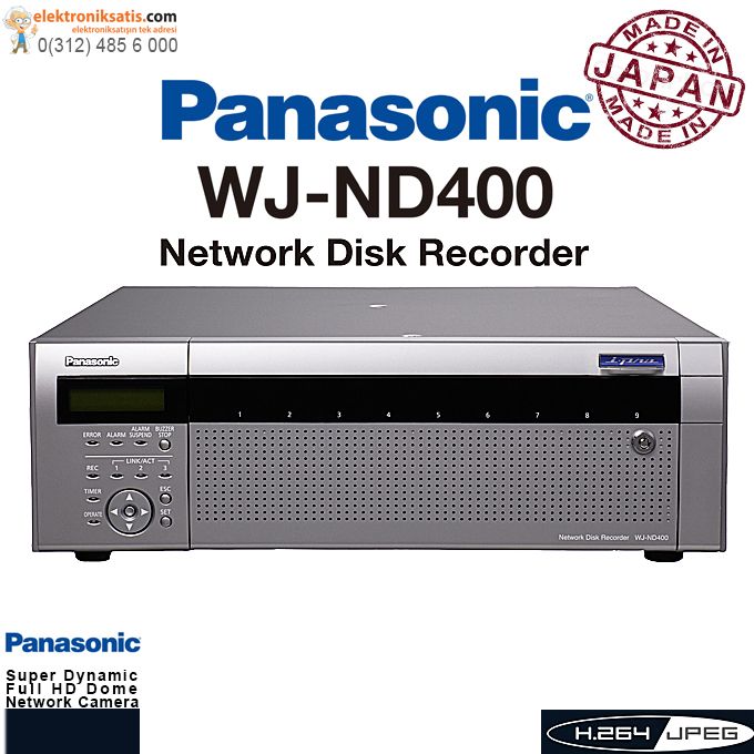 Panasonic WJ-ND400 64 Kanal Network Video Kayıt Cihazı