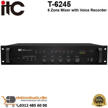ITC T-6245 6 Zone Mixer with Voice Recorder