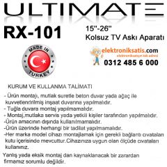 ULTIMATE RX-101 15''-26'' Kolsuz TV Askı Aparatı