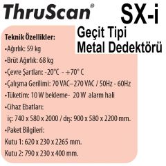 ThruScan SX-i Geçit Tipi Metal Dedektörü