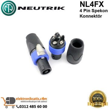 Neutrik NL4FX 4 Pin Spekon Konnektör