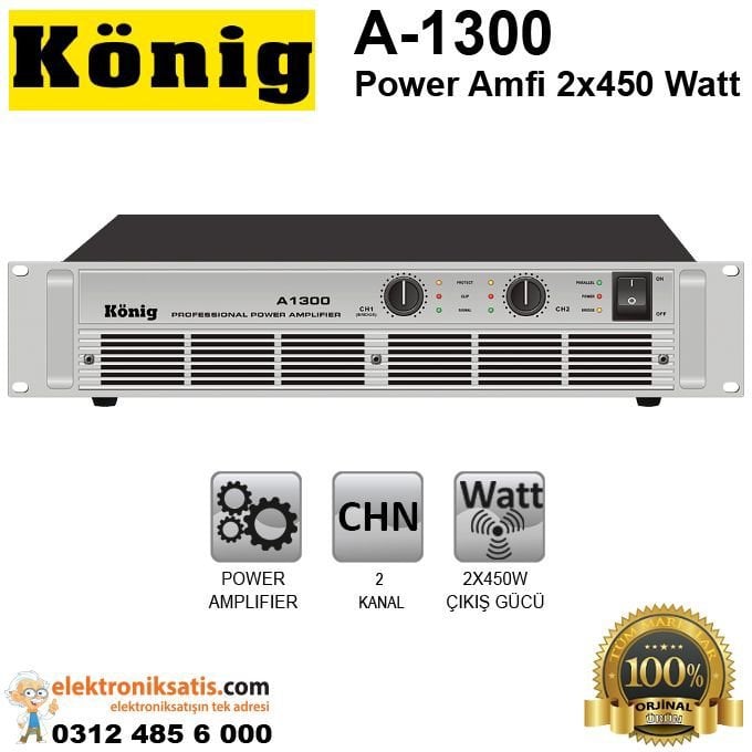 König A-1300 Power Amfi 2x450 Watt