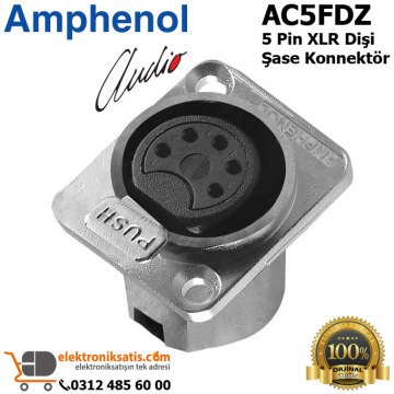 Amphenol AC5FDZ 5 Pin XLR Dişi Şase Konnektör
