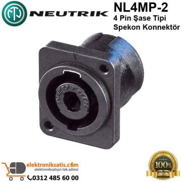 Neutrik NL4MP-2 4 Pin Şase Tipi Spekon Konnektör