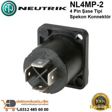 Neutrik NL4MP-2 4 Pin Şase Tipi Spekon Konnektör