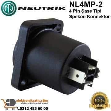 Neutrik NL4MP-2 4 Pin Şase Tipi Spekon Konnektör