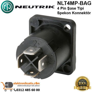 Neutrik NLT4MP-BAG 4 Pin Şase Tipi Spekon Konnektör