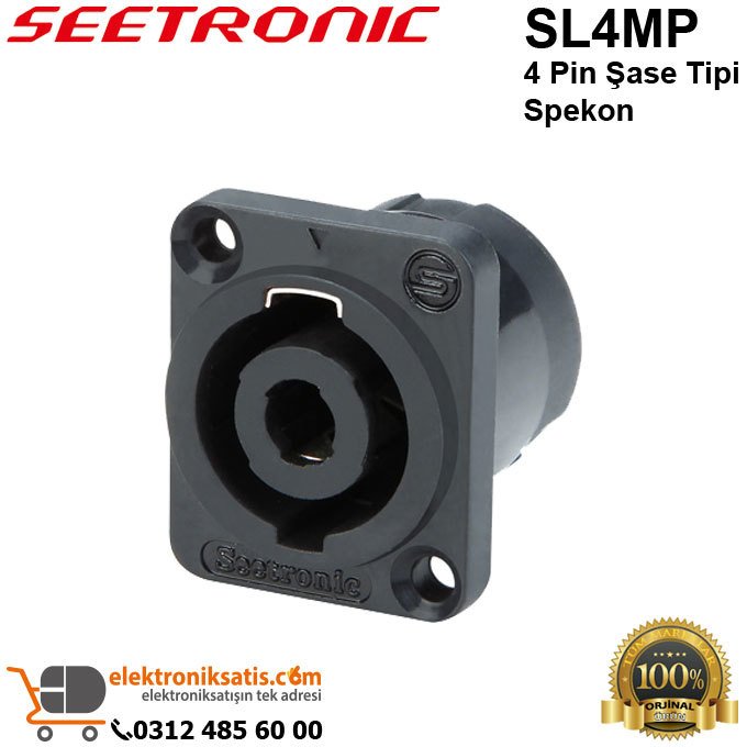 Seetronic SL4MP 4 Pin Şase Tipi Spekon Konnektör