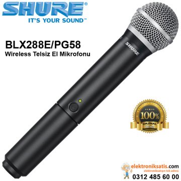 Shure BLX288E/PG58 Wireless Telsiz Çift El Mikrofonu