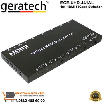 Geratech EGE-UHD-441AL 4x1 HDMI 18Gbps Switcher