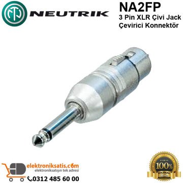 Neutrik NA2FP 3 Pin XLR Çivi Jack Çevirici Konnektör