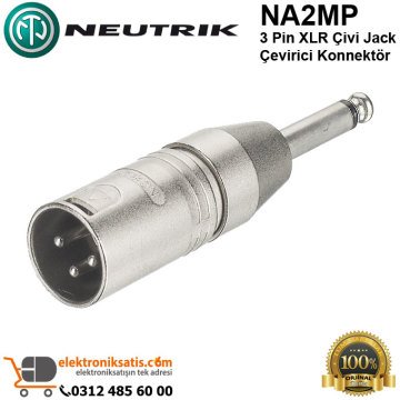 Neutrik NA2MP 3 Pin XLR Çivi Jack Çevirici Konnektör