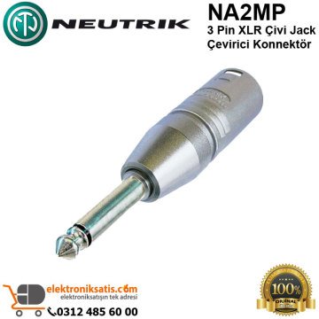 Neutrik NA2MP 3 Pin XLR Çivi Jack Çevirici Konnektör