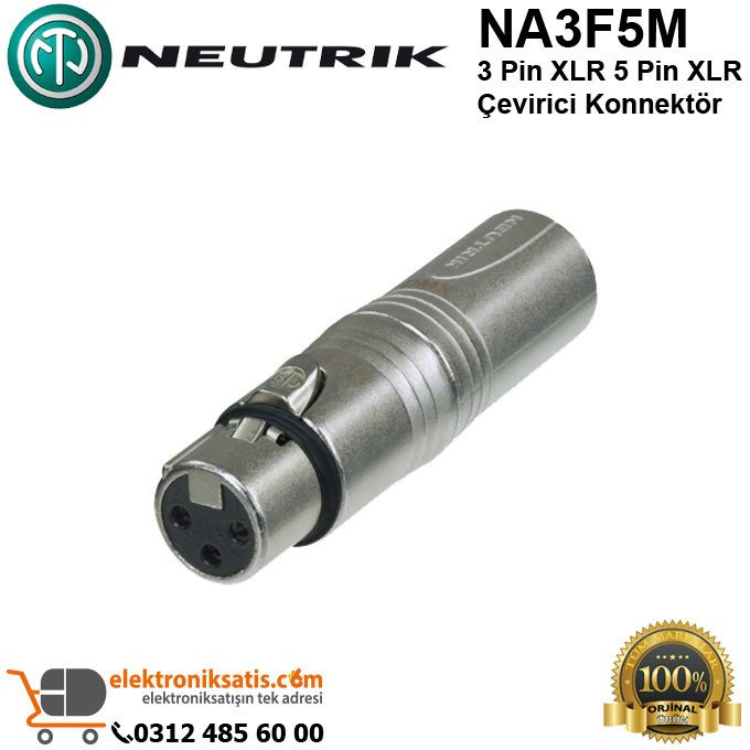Neutrik NA3F5M 3 Pin XLR 5 Pin XLR Çevirici Konnektör