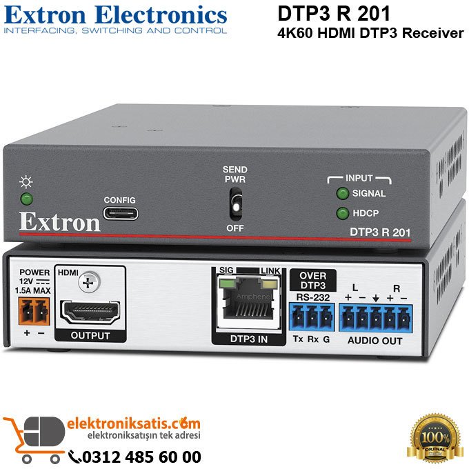 Extron DTP3 R 201 4K60 HDMI DTP3 Receiver