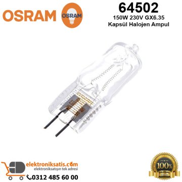 Osram 64502 150 Watt 230 Volt Gx6.35 Kapsül Halojen Ampul