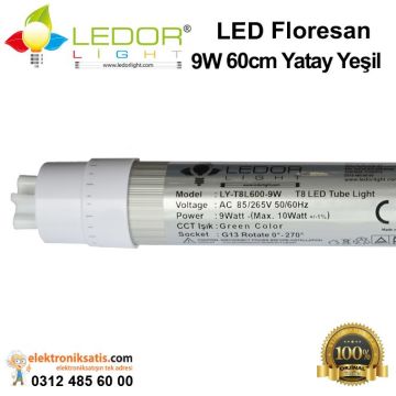 Ledorlight LED Floresan 9W 60 cm Yatay Yeşil