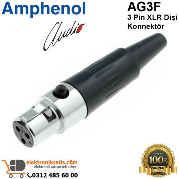 Amphenol AG3F 3 Pin Mini XLR Dişi Konnektör