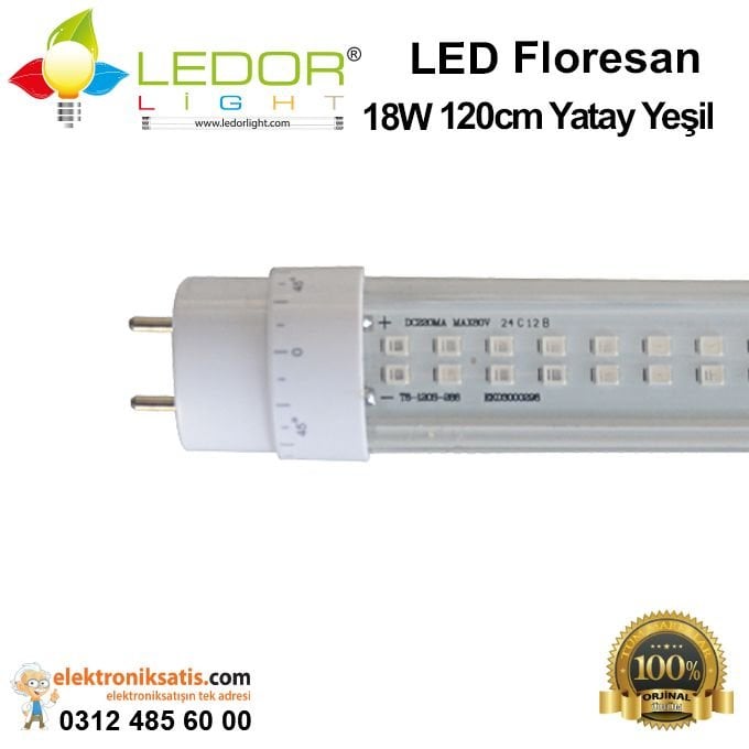 Ledorlight LED Floresan 18W 120 cm Rote Yeşil