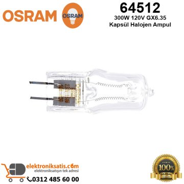 Osram 64512 300 Watt 120 Volt GX6.35 Kapsül Halojen Ampul