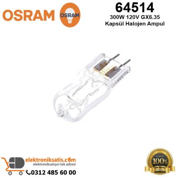 Osram 64514 300 Watt 120 Volt GX6.35 Kapsül Halojen Ampul