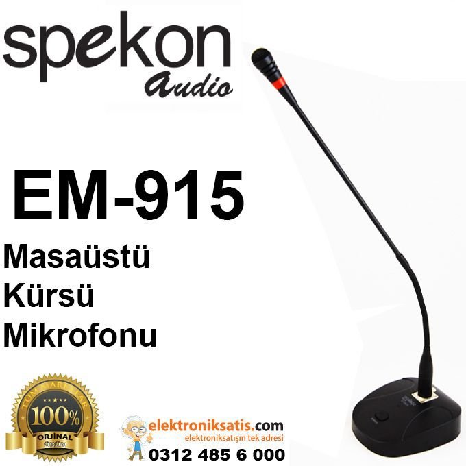 Spekon EM915 Masaüstü Kürsü Mikrofonu