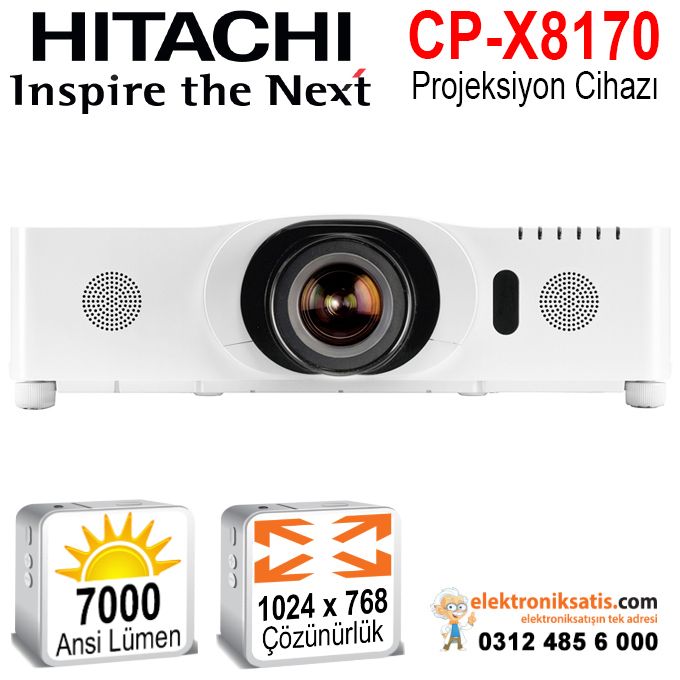 Hitachi CP-X8170 7000 Ansi Lümen Projeksiyon Cihazı