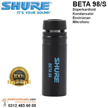 Shure BETA 98/S Süperkardioid Kondansatör Enstrüman Mikrofon