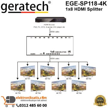 Geratech EGE-SP118-4K 1x8 HDMI Splitter
