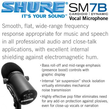 Shure SM7B Radyo TV Mikrofonu