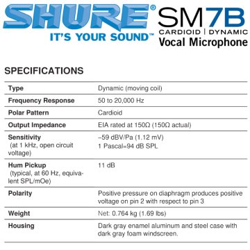 Shure SM7B Radyo TV Mikrofonu