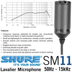 Shure SM11 Yaka Mikrofonu