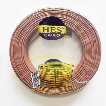 NYA 1.5 mm Hes Kablo Kahverengi 100 Metre H07V-U, H07V-R