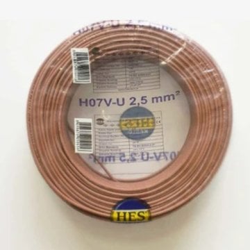 NYA 2.5 mm Hes Kablo Kahverengi 100 Metre H07V-U, H07V-R