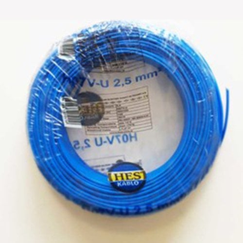 NYA 2.5 mm Hes Kablo Mavi 100 Metre H07V-U, H07V-R