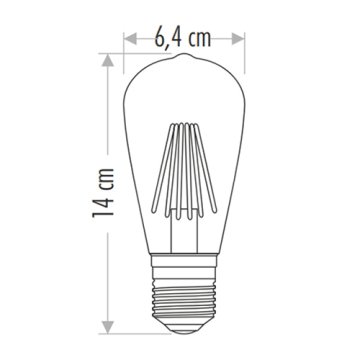 Cata 6W Rustik Amber Led Ampul ST64 CT-4284